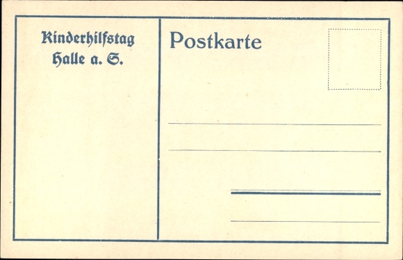 Kunstenaar Ak Volkmann, Halle an der Saale, engel met bloemen, wapenschild, ster, kinderhulpdag