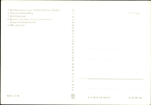 Ak Stralsund, ziekenhuis Große Parower Straße, Heinrich-Heine-Ring, St. Catherinaklooster, MS Granitz