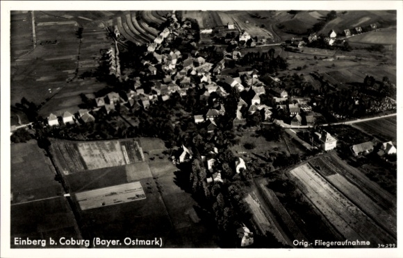 Ak Einberg (bij Coburg) Rödental Opper-Franken, luchtfoto
