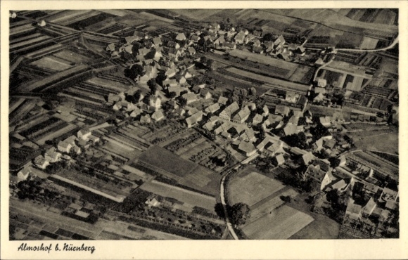 Ak Almoshof Nürnberg in Mittelfranken, Fliegeraufnahme
