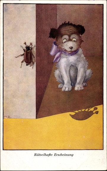 artist PC number, Hans, puzzling apparition, dog, cockchafer
