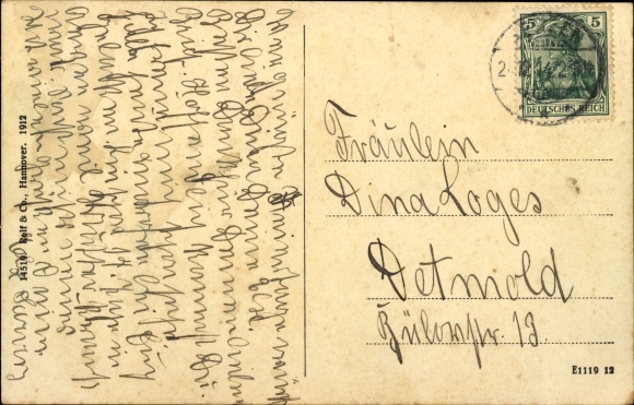 PC Aerzen im Weserbergland, post office, overall view of the village