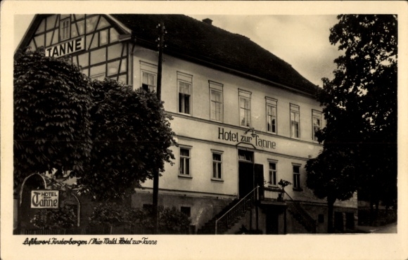 Postcard Finsterbergen Friedrichroda Thuringia, Hotel zur Tanne