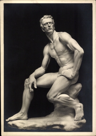 Postcard Plastic Vocation, Arno Breker, Male Nude