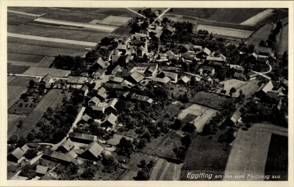 Postcard Egglfing am Inn Bad Füssing Lower Bavaria, aerial photograph
