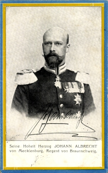 Postcard Duke Johann Albrecht of Mecklenburg-Schwerin, Regent of Brunswick