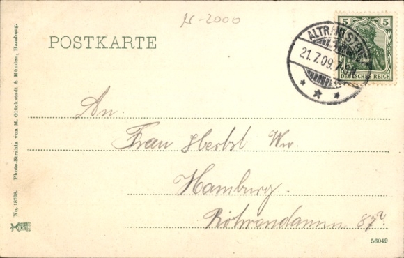 Postcard Hamburg Wandsbek Rahlstedt Altrahlstedt, Bahnhofshotel