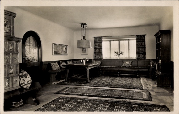 Ak Obersalzberg Berchtesgaden in Oberbayern, Berghof Wachenfeld, Wohnzimmer