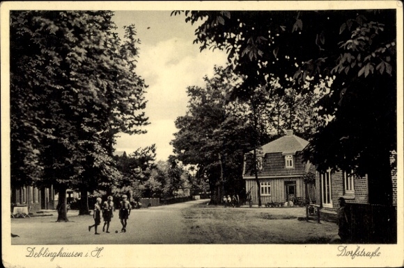 Postcard Deblinghausen Steyerberg Lower Saxony, Dorfstraße