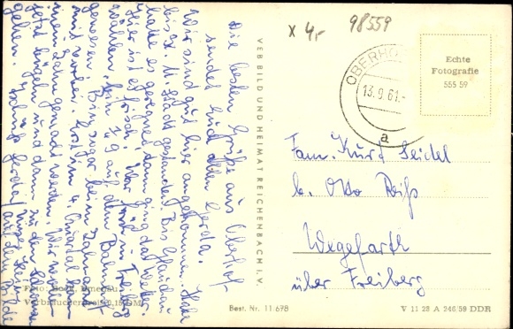 Postcard Oberhof in the Thuringian Forest, holiday home FDGB recreation home Stachanow