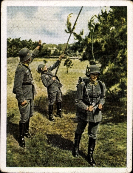 Collective picture The German Wehrmacht No. 109 Construction of a telephone line