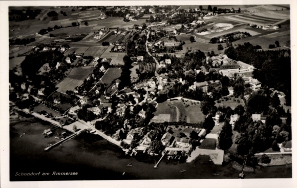 Ak Schondorf am Ammersee Opper-Beieren, luchtfoto