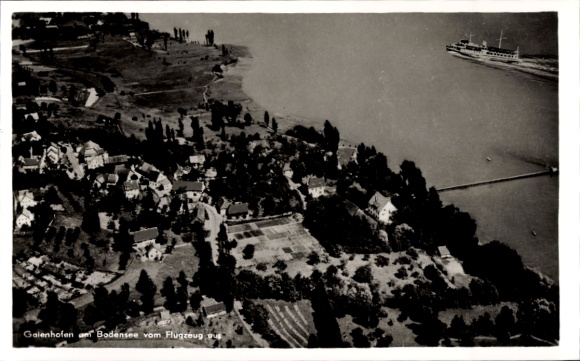 Ak Gaienhofen aan het Bodenmeer, luchtfoto
