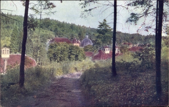 Postcard Tobelbad Steiermark, partial view with parish church