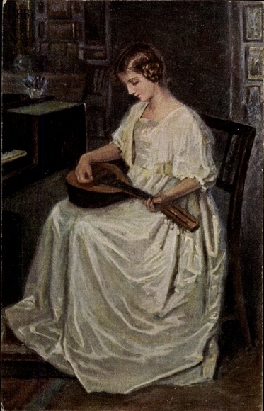 KP Arneburg Elbe Saksonia Anhalt, Else Vollkommer gra na mandolinie, Delafches Rel.