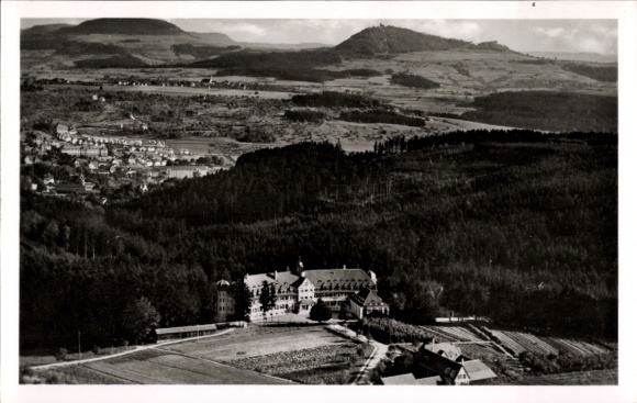 Postcard Schwäbisch Gmünd in Württemberg, aerial photograph, Schönblick recreation home