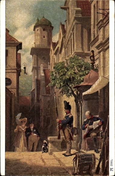 Artist PC Spitzweg, Carl, He is coming, Ackermann 289 2980
