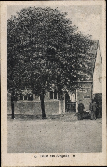 Ansichtkaart Stegelitz Möckern in Jerichower Land, kruidenierswinkel