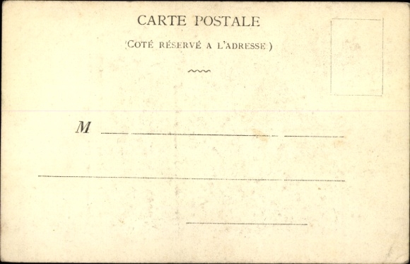 Postcard Fabel, Les Deux Taureaux et une Grenouille