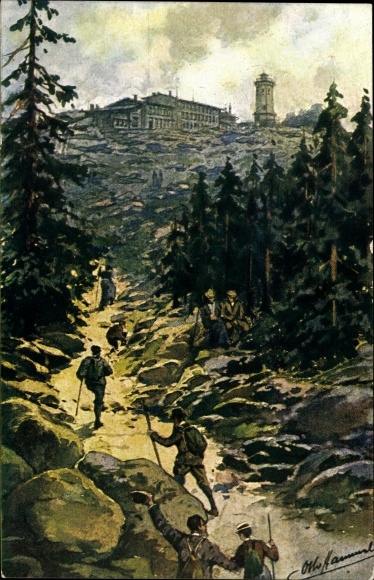 Artist PC Hammel, Otto, Brocken Harz National Park, ascent to the Brocken Hotel