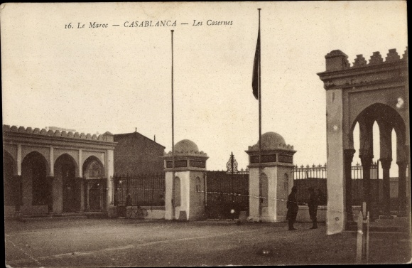 Postcard Casablanca Morocco, Les Casernes