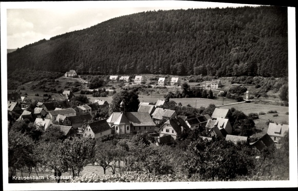Postcard Krausenbach Dammbach in the Spessart, Panorama