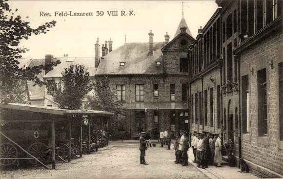 Postcard Reserve Field Hospital 39 VIII RK, soldiers