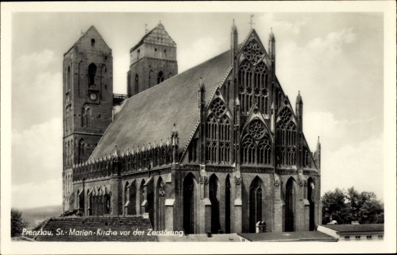 PC Prenzlau in der Uckermark, St. Marienkirche before the destruction