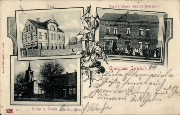 KP Gerwisch Biederitz Jerichower Land, budynek handlowy, poczta, kościół, szkoła