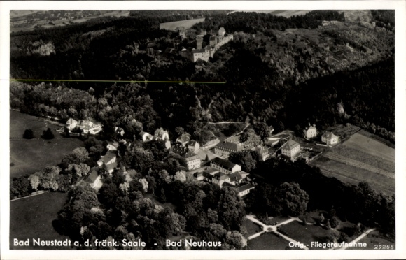 Postcard Bad Neustadt an der Saale Unterfranken, aerial photograph