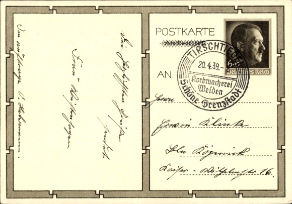 Postal stationery Postcard Führer and Reich Chancellor Adolf Hitler, well-wishers, BDM