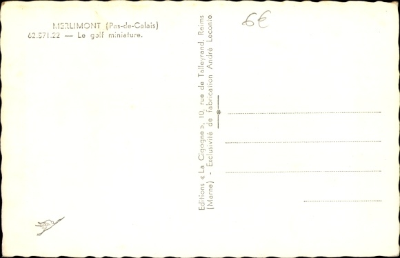 Postcard Merlimont Pas de Calais, miniature golf