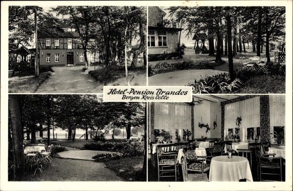 Ak Bergen in der Lüneburger Heide, Hotel Pension Brandes, Inh. H. Ibe