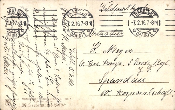Artist Postcard Leinweber, I have pity on the people, fallen French and German soldier