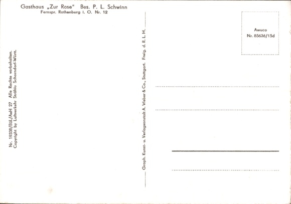 Postcard Rothenberg Oberzent in the Odenwald, aerial photograph, guest house