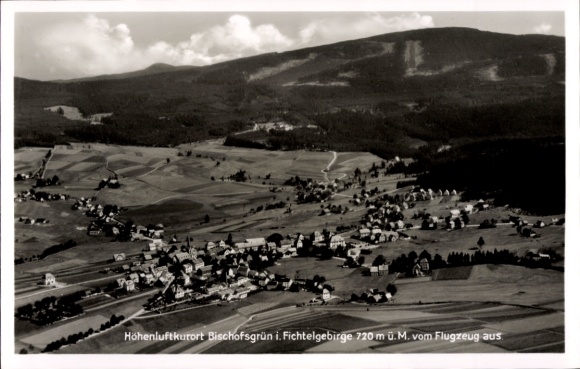 Ak Bischofsgrün im Fichtelgebirge, Fliegeraufnahme