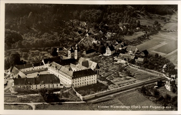 Ak Plankstetten Berching in der Fränkischen Alb Oberpfalz, Fliegeraufnahme