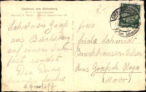 PC Obernkirchen in Schaumburg, Gasthaus zum Blückeberg