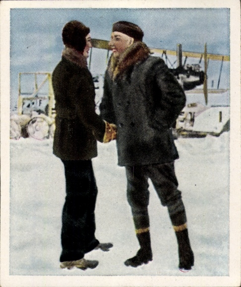 Collector's picture The post-war period 102 June 1926 Race to the North Pole, polar pilot Byrd, Amundsen, Alaska