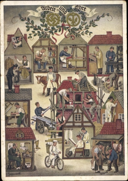 Künstler Ak Reichshandwerkertag 1936, Arbeit und Ehre