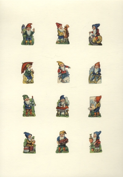 12 wafer dwarfs, each approx. 4 x 2 cm