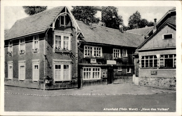 Postcard Altenfeld in Thuringia, House of the People
