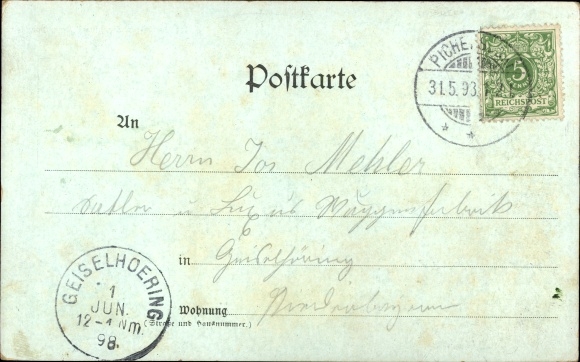Chromo-Litho Berlin Wilmersdorf Grunewald Schildhorn, Tavern by R. Schmidt
