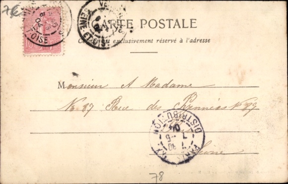 Postcard Versailles Yvelines, VERSAILLES, Rue Royale, street view, shops, people