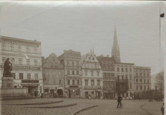 Original Foto Schlesien, Grafschaft Glatz, Neurode (Nowa Ruda), Ringpartie, Deutsches Haus, 1900