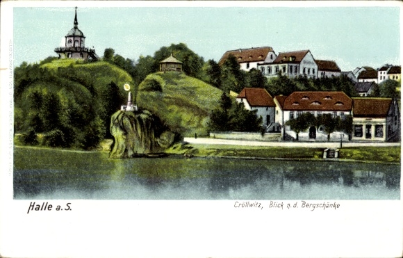 Postcard Kröllwitz Halle an der Saale, Halle aS, Cröllwitz, view of Bergschänke