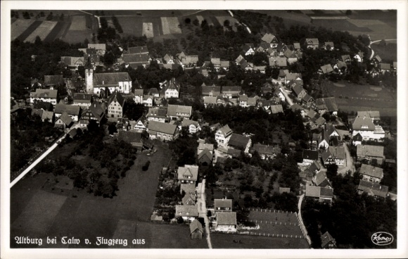 Postcard Altburg Calw in the Black Forest, aerial photograph