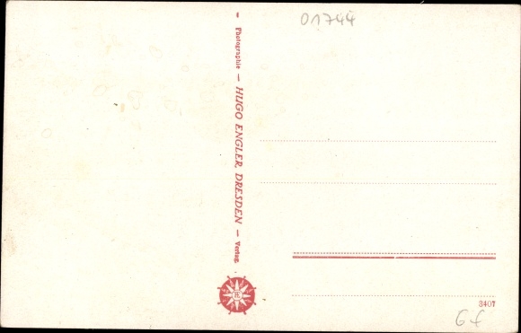 Postcard Malter Dippoldiswalde in the Eastern Ore Mountains, view of the dam, barrier wall
