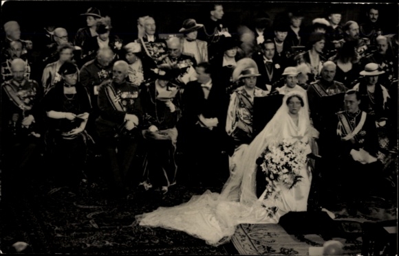 Foto Ak Juliana der Niederlande und Prinz Bernhard, Hochzeit