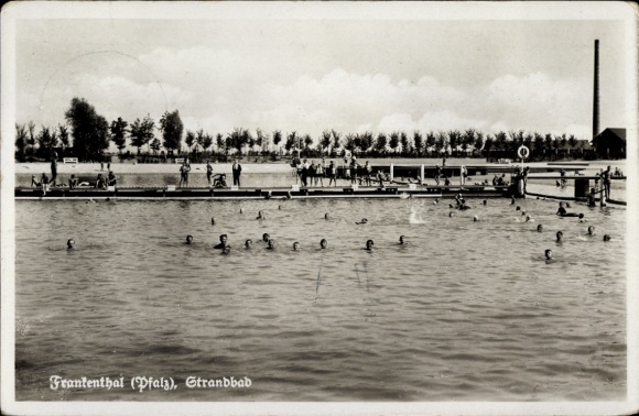Ak Frankenthal in der Pfalz, Strandbad